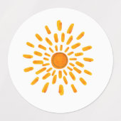 Leuke zonneschijn Favor stickers (Design 1)