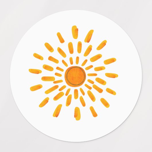 Leuke zonneschijn Favor stickers (Design 1)
