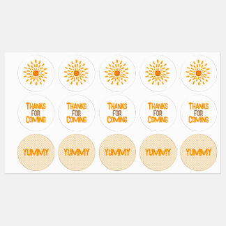 Leuke zonneschijn Favor stickers
