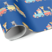 Leuke Zoo Dieren op Speelgoed Train Leeuw Giraffe Cadeaupapier (Rol Hoek)