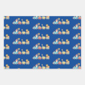 Leuke Zoo Dieren op Speelgoed Train Leeuw Giraffe Inpakpapier Vel (Voorkant 3)