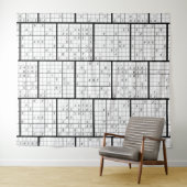 Leuke ZOOM Virtuele Vergadering SUDOKU Achtergrond Wandkleed (In Situ (horizontaal))