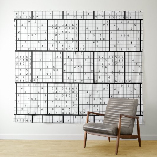 Leuke ZOOM Virtuele Vergadering SUDOKU Achtergrond Wandkleed (In Situ (horizontaal))