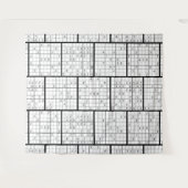 Leuke ZOOM Virtuele Vergadering SUDOKU Achtergrond Wandkleed (Voorkant (horizontaal))