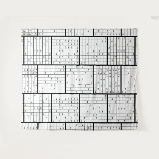 Leuke ZOOM Virtuele Vergadering SUDOKU Achtergrond Wandkleed (Voorkant (horizontaal))