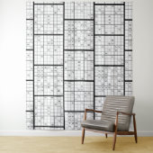 Leuke ZOOM Virtuele Vergadering SUDOKU Achtergrond Wandkleed (In situ)