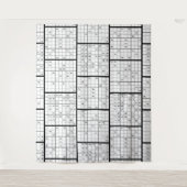 Leuke ZOOM Virtuele Vergadering SUDOKU Achtergrond Wandkleed (Voorkant)