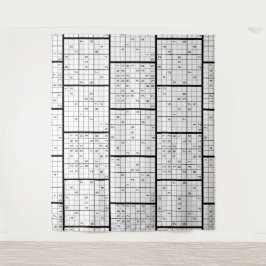 Leuke ZOOM Virtuele Vergadering SUDOKU Achtergrond Wandkleed