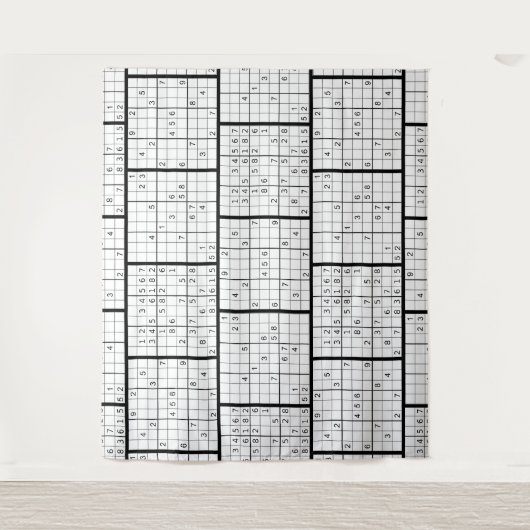 Leuke ZOOM Virtuele Vergadering SUDOKU Achtergrond Wandkleed (Voorkant)