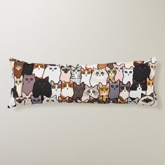 Leuke zoveel katten en kittens collage  lichaamskussen (Voorkant)
