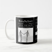 Leuke Zwart-Wit Krant Save the Date Koffie Koffiemok (Links)