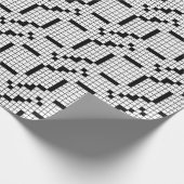Leuke zwart-wit kruiswoordpuzzel spel cadeaupapier (Hoek)