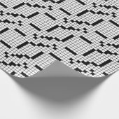 Leuke zwart-wit kruiswoordpuzzel spel cadeaupapier (Hoek)