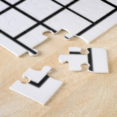 Leuke zwart-wit kruiswoordraadsel spel legpuzzel (Zijkant)