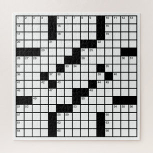 Leuke zwart-wit kruiswoordraadsel spel legpuzzel