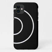 Leuke zwart wit moderne concentrische signaalgolve Case-Mate iPhone case (Achterkant)