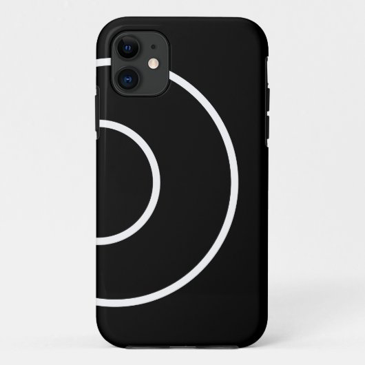 Leuke zwart wit moderne concentrische signaalgolve Case-Mate iPhone case (Achterkant)