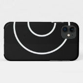 Leuke zwart wit moderne concentrische signaalgolve Case-Mate iPhone case (Achterkant (horizontaal))