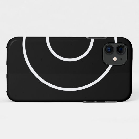 Leuke zwart wit moderne concentrische signaalgolve Case-Mate iPhone case (Achterkant (horizontaal))