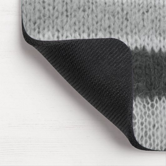 Leuke zwart-wit retro stijl gebreid muismat (Hoek)