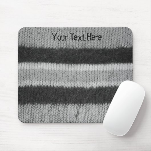 Leuke zwart-wit retro stijl gebreid muismat (Met muis)