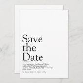 Leuke Zwart-wit Save the Date Definitie  (Voorkant / Achterkant)