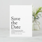 Leuke Zwart-wit Save the Date-definitie  Save The Date (Staand voorkant)