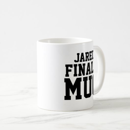 Leuke zwart-witte schoolfinales Mok (Voorkant rechts)