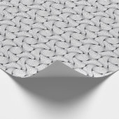 Leuke zwart-witte verweven lijnen cadeaupapier (Hoek)