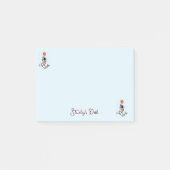 Leuke zwarte astronaut buiten ruimte Galaxy Basket Post-it® Notes (Voorkant)