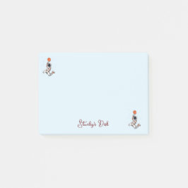 Leuke zwarte astronaut buiten ruimte Galaxy Basket Post-it® Notes