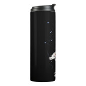 Leuke zwarte astronaut buiten ruimte Galaxy Basket Thermosbeker (Gedraaid links)