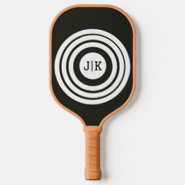 Leuke zwarte en witte doelinitiëlen  pickleball paddle