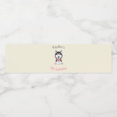 Leuke zwarte en witte husky hond waterfles etiket (Enkel label)