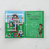 Leuke zwarte jongen voetbal geheime boodschap Gelu Kaart (Binnen)