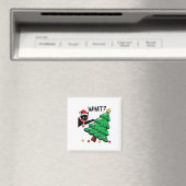 Leuke zwarte kat duwt kerstboom om Wat een kat Magneet (Insitu (Vaatwasser))