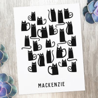 Leuke zwarte kat gepersonaliseerd