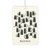 Leuke zwarte kat gepersonaliseerd luchtverfrisser (Voorkant)