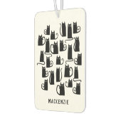 Leuke zwarte kat gepersonaliseerd luchtverfrisser (Links)