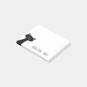 Leuke zwarte kat gepersonaliseerde Post-it® notes (Schuin)