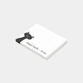 Leuke zwarte kat gepersonaliseerde Post-it® notes  (Schuin)