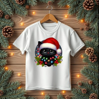 Leuke zwarte kat kerstverlichting