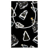 Leuke zwarte kat Meowy kerstboom Klein Cadeauzakje (Achterkant)