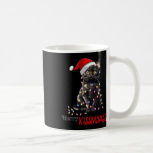 Leuke Zwarte Kat Merry Kissmy Xmas Pyjama Kerstmis Koffiemok