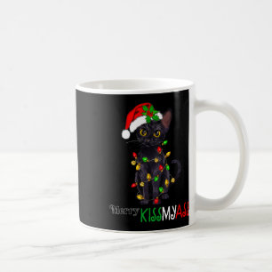 Leuke Zwarte Kat Merry Kissmy Xmas Pyjama Kerstmis Koffiemok