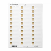 Leuke zwarte kat Uil Crescent Moon Candle Etiket (Full Sheet)