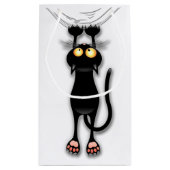 Leuke Zwarte Kat Valt Neer Aangepaste Cadeautas (Achterkant)