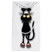Leuke Zwarte Kat Valt Neer Aangepaste Cadeautas (Voorkant)