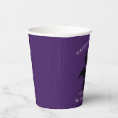 Leuke zwarte kat vleermuis Kinder Halloween Party Papieren Bekers (Rechts)