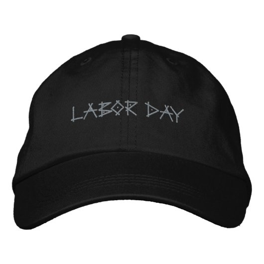 Leuke Zwarte Kleur Labor Day speciale petten hoede (Voorkant)